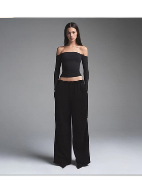 skims cotton fleece女士复古阔腿棉质慢跑裤舒适时尚宽松喇叭