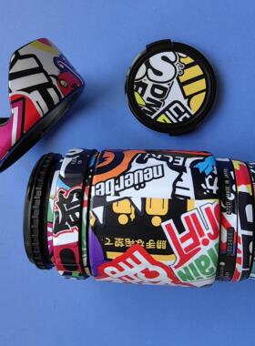 适用于腾龙70-300mmAF LD老款镜头贴膜碳纤维铠甲纹玛雅纹白色贴