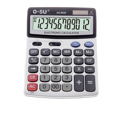O.SU奥数AS-8826双电源 12位 大屏幕 台式计算器 奥数8826计算器