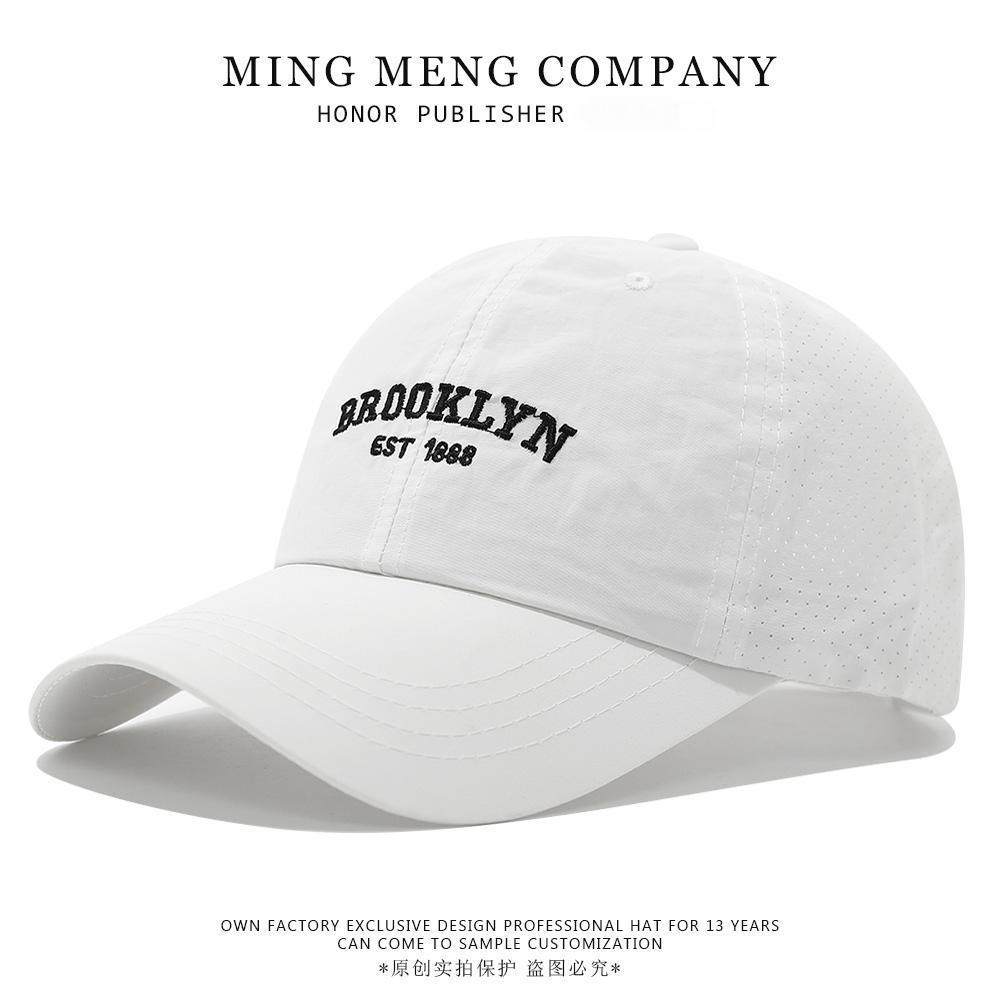 速干网眼棒球帽男春夏新款透气防晒遮阳帽薄款软顶大帽檐鸭舌帽女