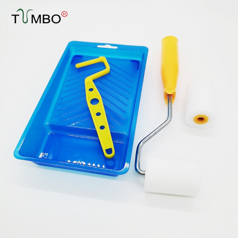 工厂直销托盘油漆刷套装刷2寸海绵刷漆刷墙工具乳胶漆滚刷涂料刷