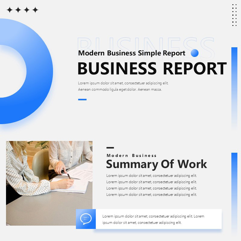 XY295蓝色PPT模版极简渐变路演融资提案工作总结室内设计时尚潮流