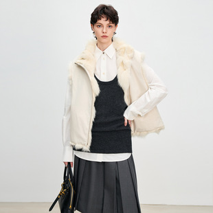 冬日御寒神器芬兰进口狐狸毛真皮草马甲背心女秋年轻款双面穿新款