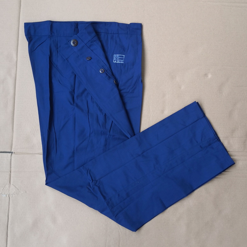 87式涤确良海蓝夏裤长裤直筒型