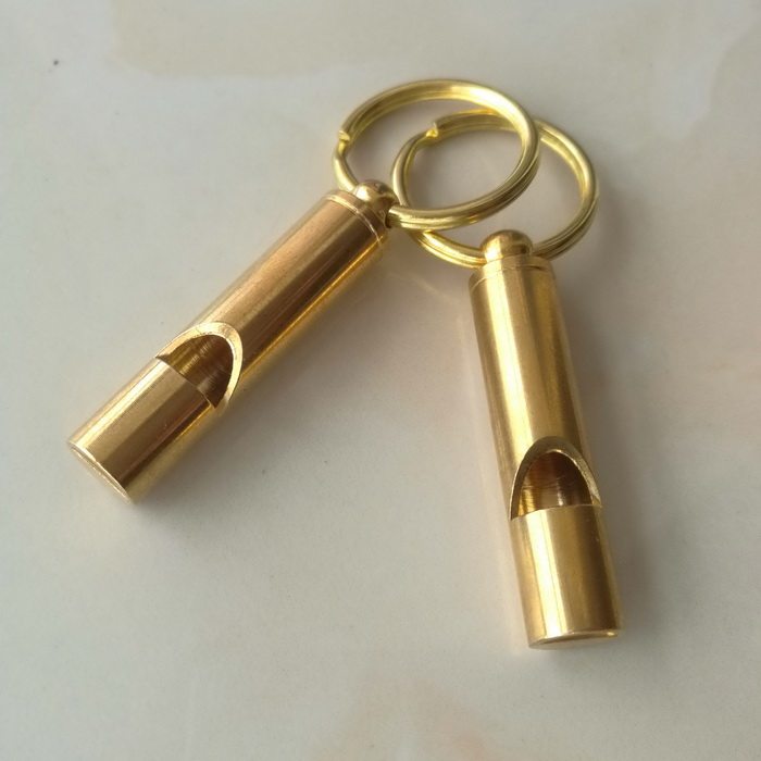 新款手工黄铜户外救生口哨 儿童玩具哨子金属裁判哨 户外地震防灾