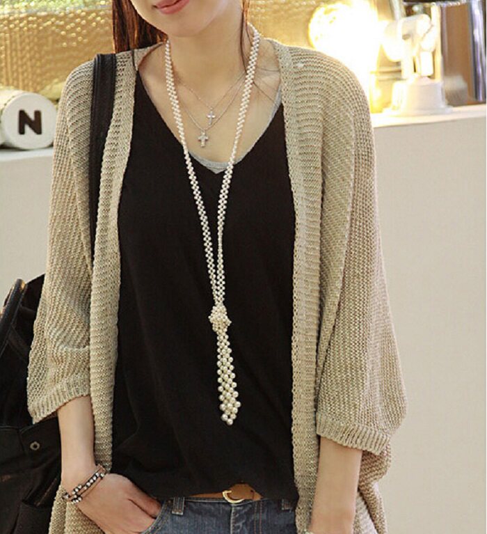 High-end Borneol Sweater air conditioner 2021 spring and autumn Easy Bat shirt Shawl Hollow Thin section Cardigan coatin the Women's clothing/Boutique , Wool sweater  category - from Buy2taobao.com to provide professional Taobao agent buy service