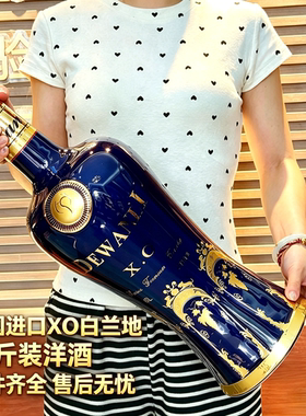 德万利XO白兰地6L40度法国进口洋酒公司摆设摆件收藏酒12斤大瓶酒