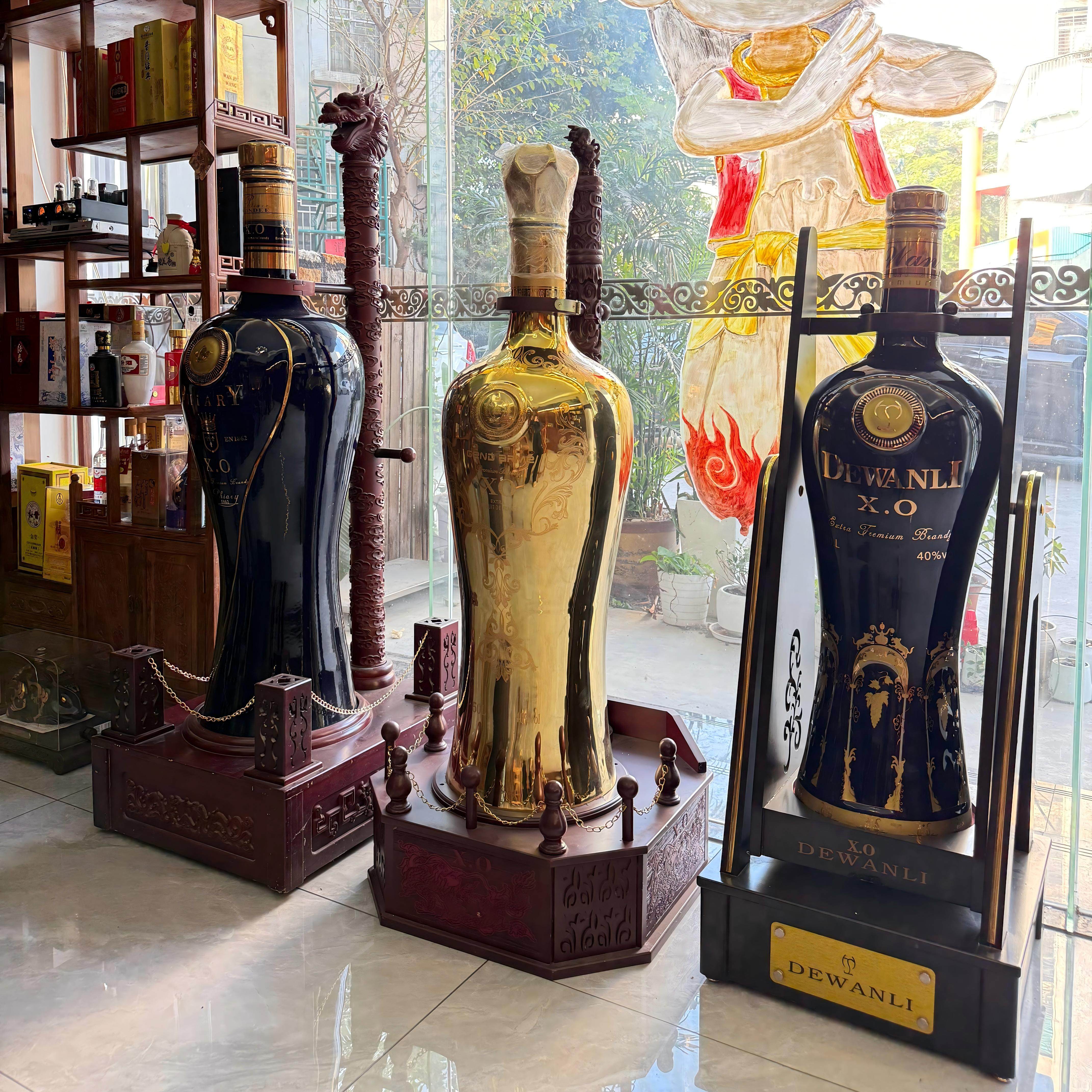 法国进口xo白兰地 德万利陶瓷瓶 大瓶酒收藏摆件 商务送礼30L洋酒