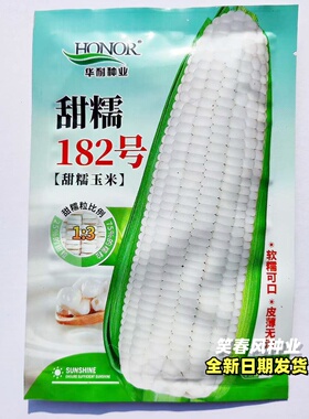 甜糯182白色甜玉米种籽甜糯水果种子四季超甜粘农家糯春季夏种孑