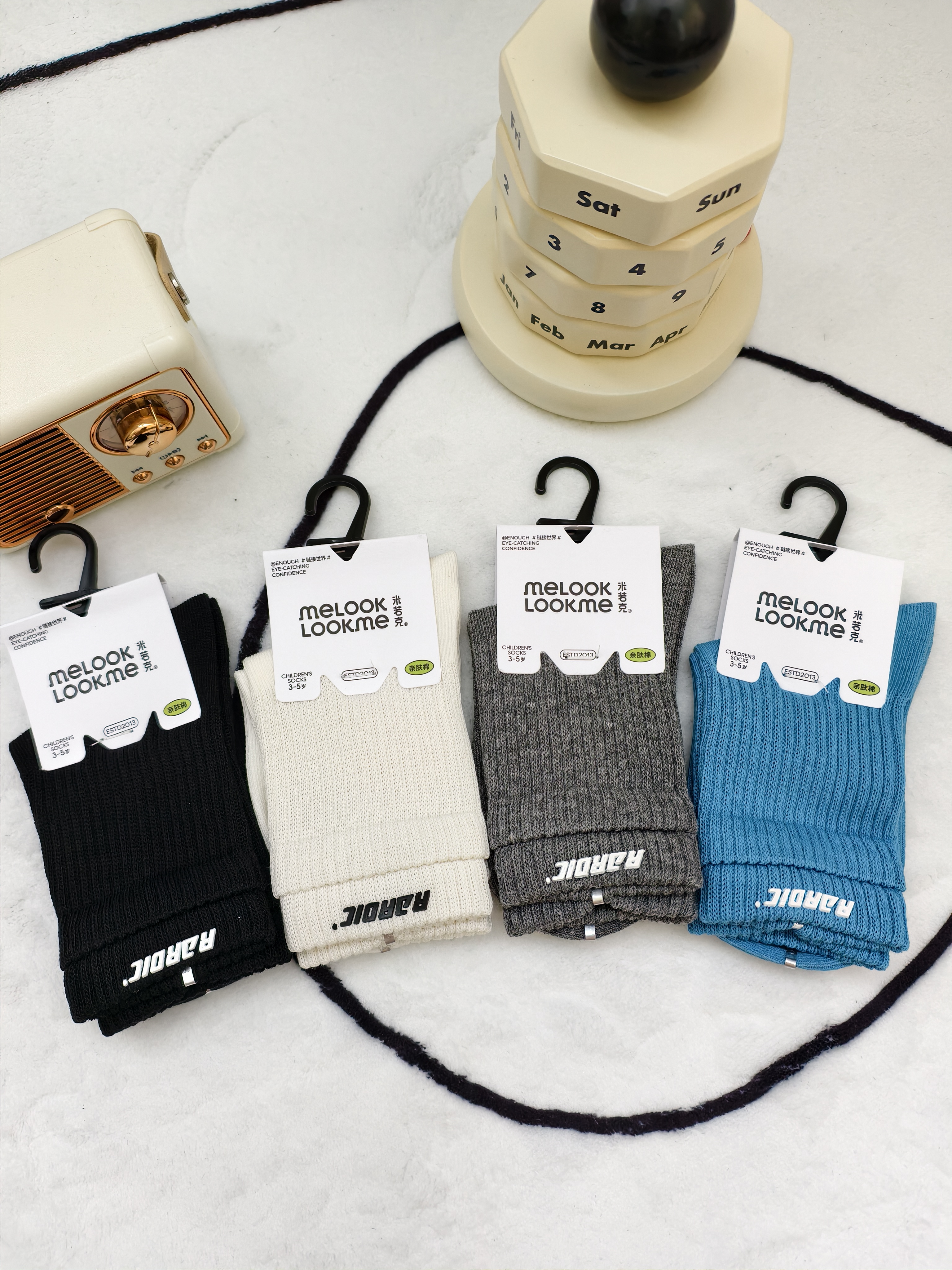 米若克秋新款中筒袜男童女童学生运动无骨吸汗袜子中大童亲子袜