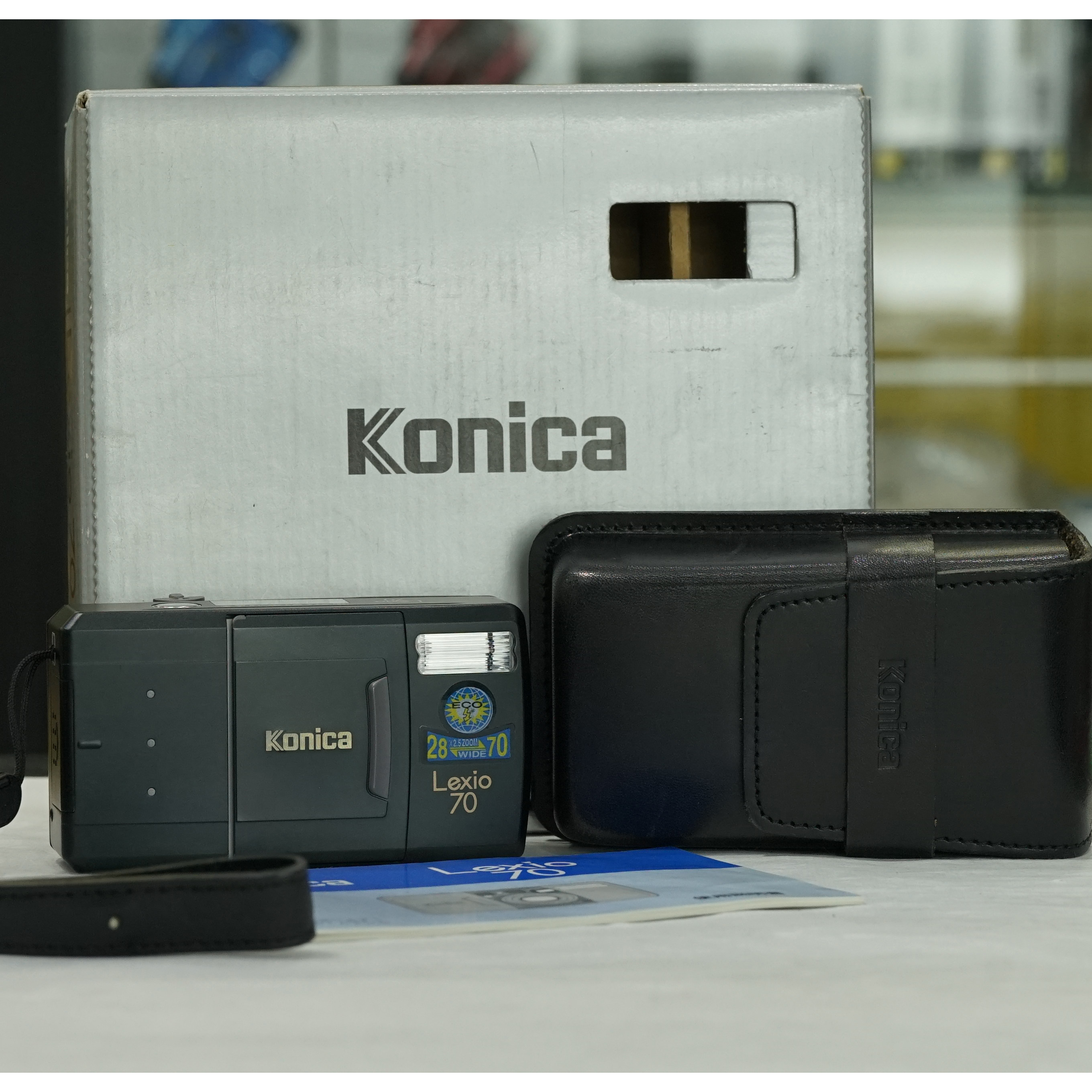 Konica柯尼卡LEXIO 70黑色光学传统自动傻瓜胶片照相机一物一图