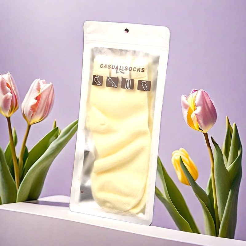 英文棉袜子包装袋儿童一体裤打底裤自封袋铝箔长筒袜短袜袋100只