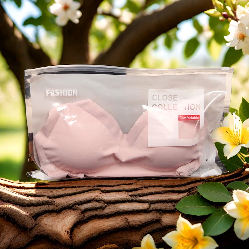 英文文胸包装袋打底裤皮裤短裤拉链袋儿童衣服T恤横拉PE袋100只