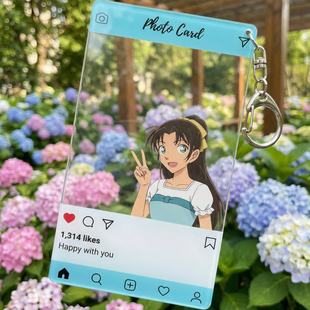 亚克力名侦探柯南卡砖书包旅游动漫背包挂件透卡装饰拍照打卡基德