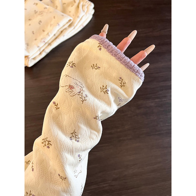 印花空气棉长袖睡衣女秋冬季