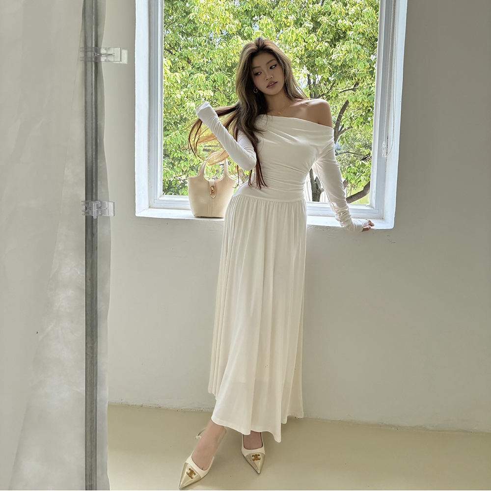 韩国东大门法式复古连衣裙