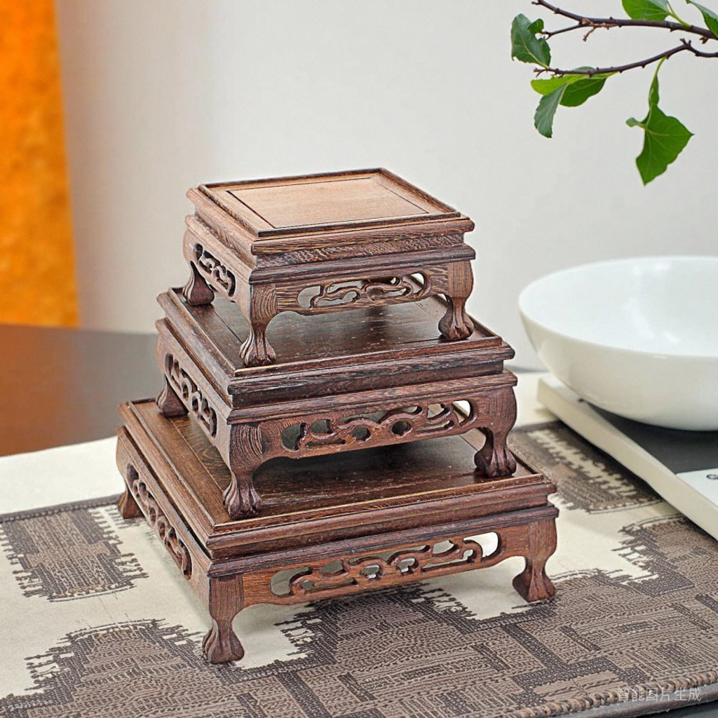 鸡翅木底座摆件盆景工艺品木托