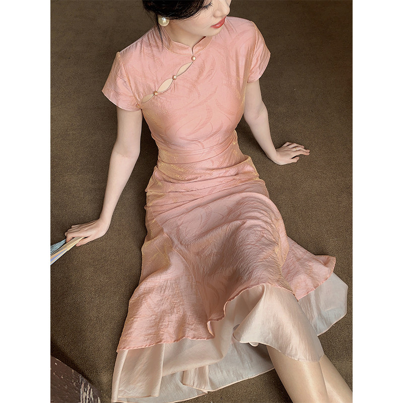 新中式国风复古改良款旗袍连衣裙