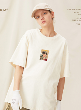 OREM ONE 少年福尔摩斯Jony J同款T恤纯棉印花男潮ins白色短袖夏