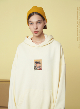 OREMONE(SCRM)早秋卫衣新款男潮ins宽松连帽国潮卫衣潮牌纯棉印花