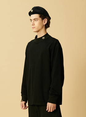 OREM ONE(SCRM)半高领卫衣春秋男潮ins套头打底上衣纯棉国潮卫衣