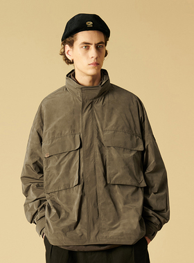 SCRM 20AW 功能性口袋M65军事夹克 暗袋工装宽松OREM风衣外套夹克