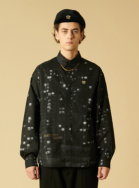 SCRM 20AW 城市之光满幅衬衣 休闲宽松潮流百搭艺术长袖OREM衬衫