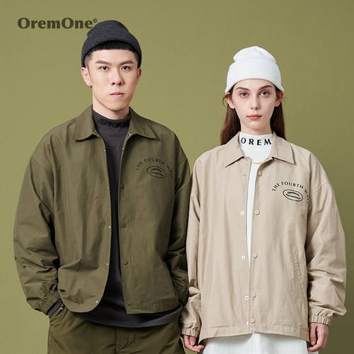 oremone风衣外套春秋短外套早秋