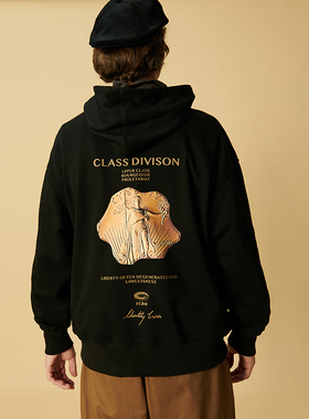 OREM ONE SCRM连帽卫衣男春秋外套男潮ins新款套头宽松连帽上衣男