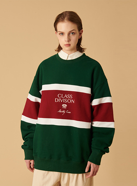 SCRM 20AW 阶级分化拼接 宽松休闲百搭街头国潮情侣连帽OREM卫衣