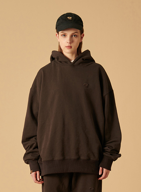 SCRM 20AW 循环刺绣LOGO连帽 宽松休闲百搭国潮情侣OREM基础卫衣