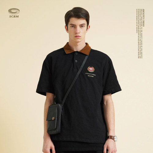 SCRM国潮学院常春藤徽章POLO衫