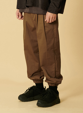 SCRM 20AW 双摺工装束脚裤 宽松百搭休闲潮流复古OREM束脚长裤