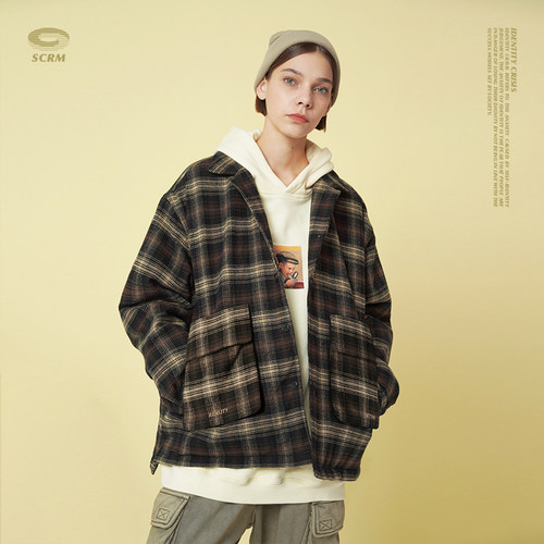 scrmorem复古刺绣ins潮流夹克