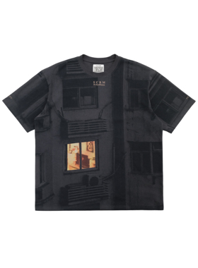 SCRM21SS THE FOURTH WALL 城市之光T恤男满幅印花国潮宽松短袖女