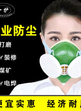 一护301防尘口罩石灰水泥煤矿工业粉尘面罩颗粒物呼吸器装修工地
