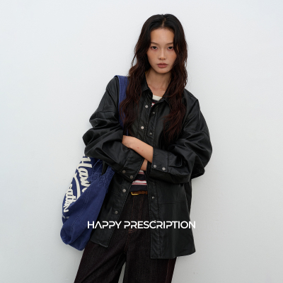 Happy Prescription 衬衫式皮外套