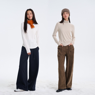 T恤打底衫 莫代尔羊毛高领纯色长袖 女上衣多色 Prescription Happy