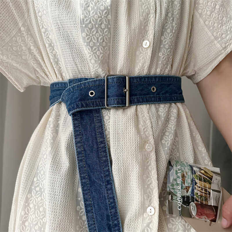 女款牛仔布皮带韩版休闲装饰配连衣裙子收腰腰封简约百搭时尚腰带