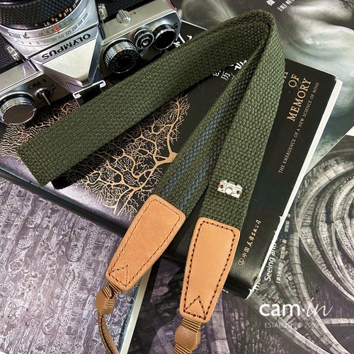 cam-in复古防滑真皮佳能相机背带