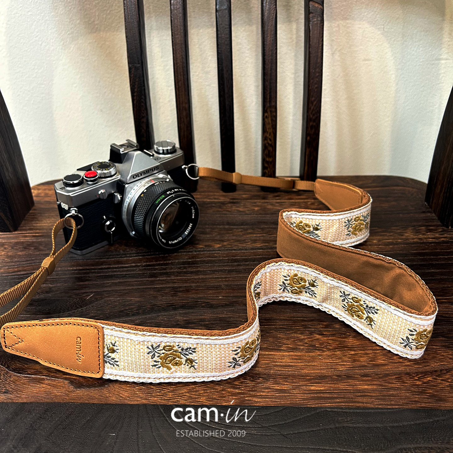 cam-in绣花款单反微单相机背带
