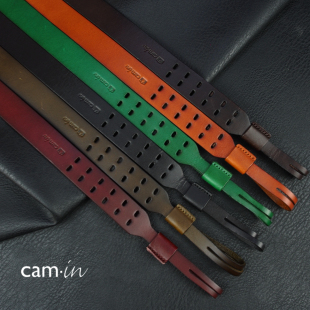 cam-in个性牛皮单反相机背带 微单肩带 适用于禄来徕卡索尼富士