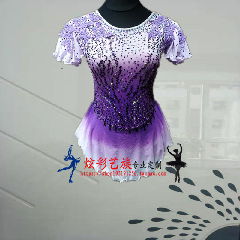 定制高弹花样滑冰服比赛服表演训练服体操表演服比赛服韵律操服装