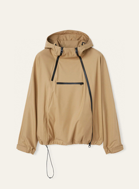 纯Y 秋冬连帽冲锋衣户外夹克外套男女休闲宽松风衣