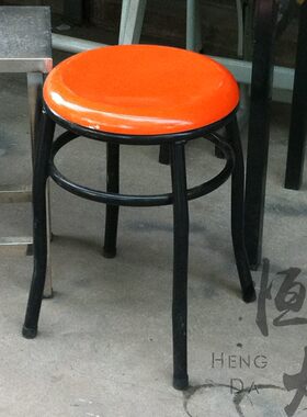 工厂圆凳玻璃钢凳子铁凳快餐店食堂凳子中空吹塑圆凳方凳小鼓凳