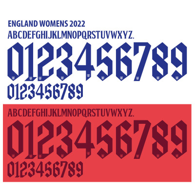 2022英格兰女足印字欧洲杯印号定制化印字印号