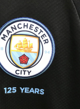 2019曼城125 Year印字小字热转印印号