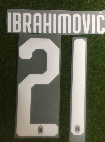 2020AC米兰伊布印字IBRAHIMOVIC 21印字热转印印号