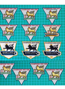 英超金章英超联赛卫冕章9394 2023 0506赛季植绒臂章LEXTRA Patch