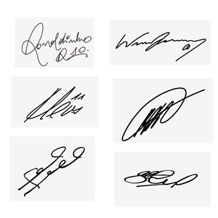 2024杰拉德卡卡兰帕德鲁尼罗伊斯罗纳尔迪尼奥签名热转印印字印号